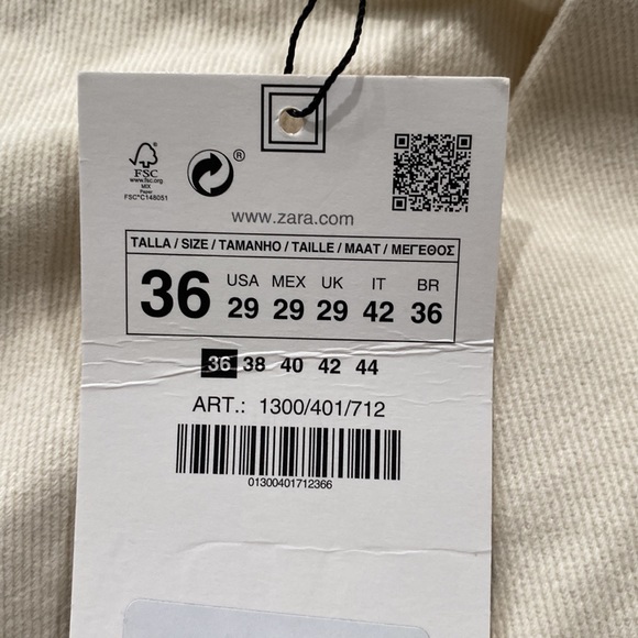 NWT ZARA Culottes with Topstitching High-rise Wide Leg Bloggers Fave. size 29 - Picture 7 of 8